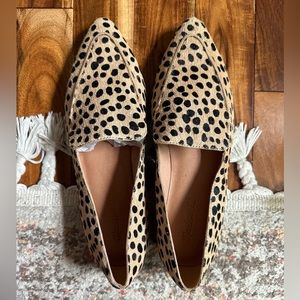 Madewell Frances Skimmer Spotted Calf Hair Flats WOMENS SIZE 9